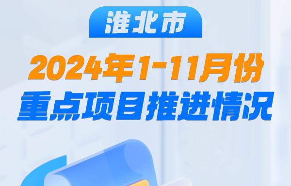 淮北市2024年1-11月份重點項目推進情況